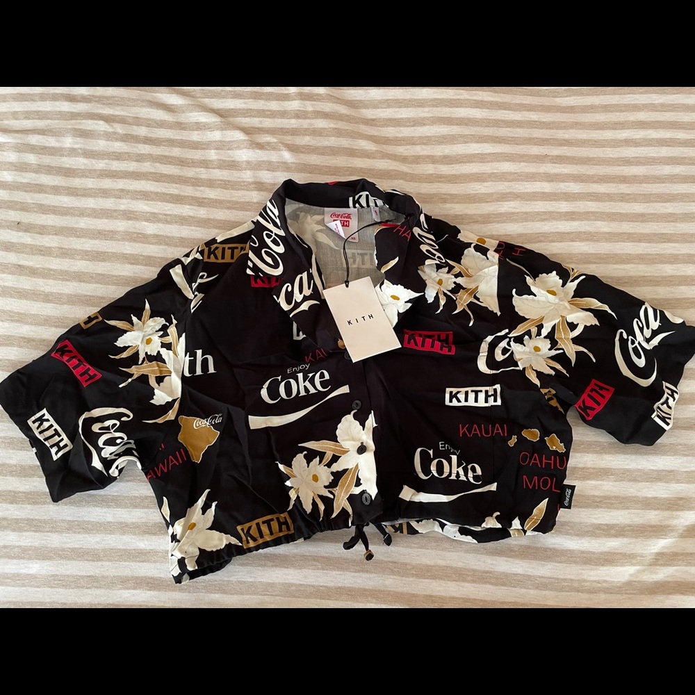 Kith Women Coca Cola Hawaiian cropped shirt